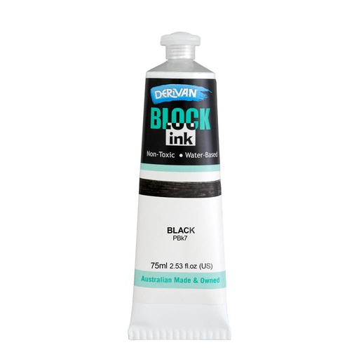 Derivan Block Ink Black 75ml - Click Image to Close